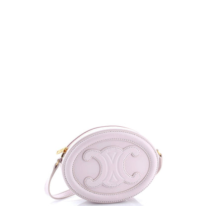 Celine Triomphe Oval Crossbody Bag Leather Mini