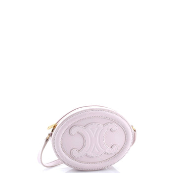 Celine Triomphe Oval Crossbody Bag Leather Mini