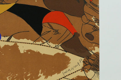 Josep Guinovart Serie P 1982 Lithograph Abstract Spanish Expressionist Print