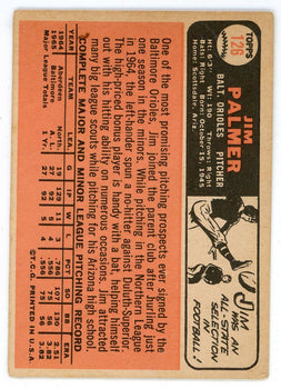 #126 Jim Palmer 1966 Topps Card