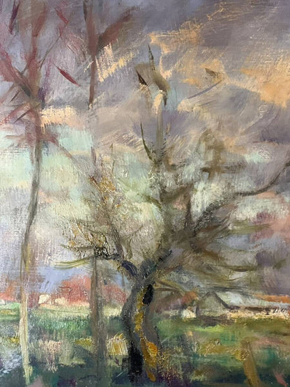 Signed Original Oil Painting Framed French Art Landscape By Richard Nahmias