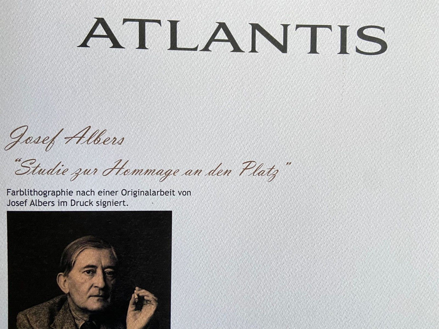 Josef Albers Lithograph Coa Signed Op Numbered