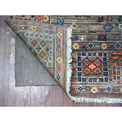 3'10"X5'9" Gray Ziegler Mahal Hand Knotted Vegetable Dyes Oriental Rug