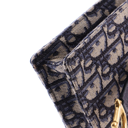 Christian Dior Vertical Saddle Chain Pouch Oblique Canvas