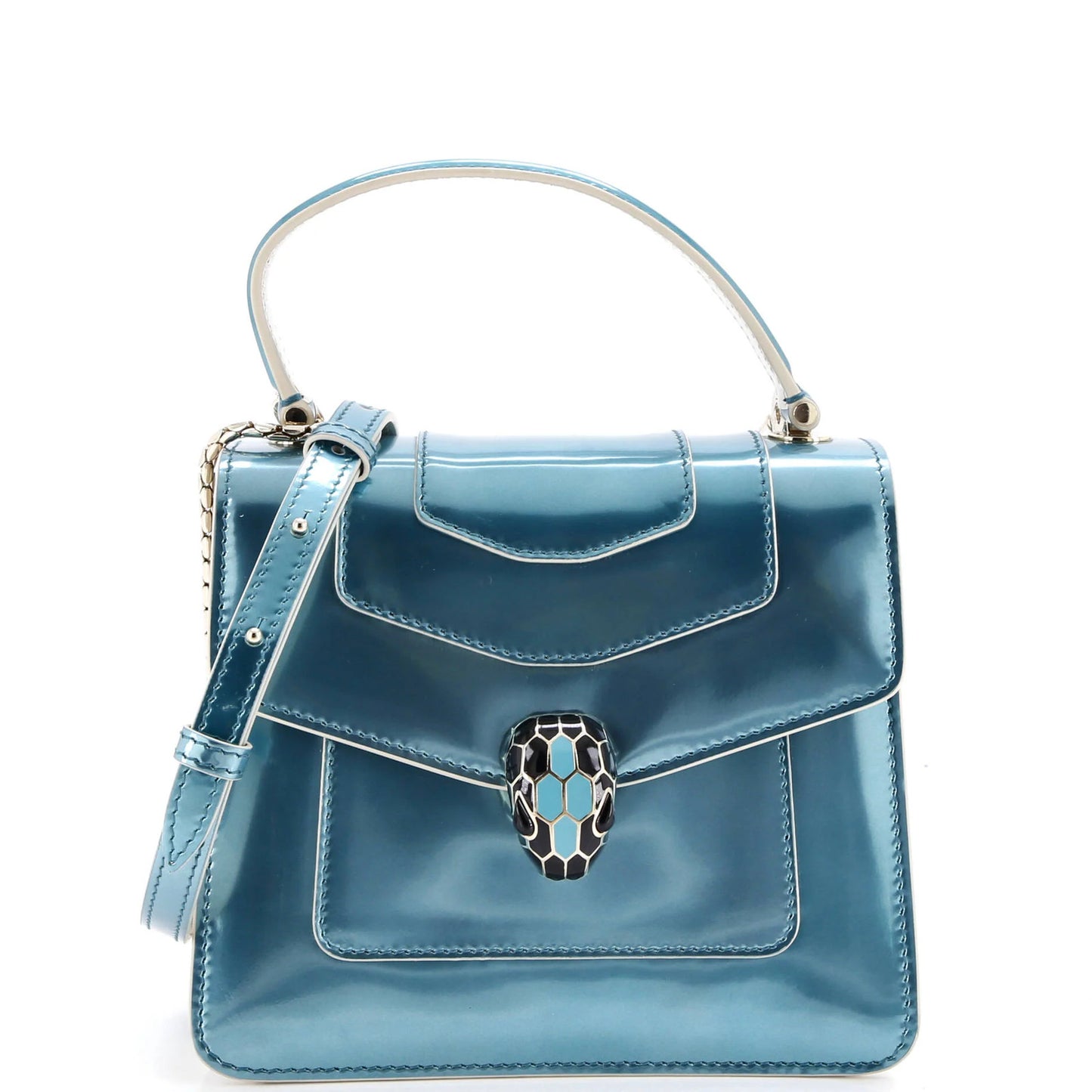 Bvlgari Serpenti Top Handle Bag Patent Small