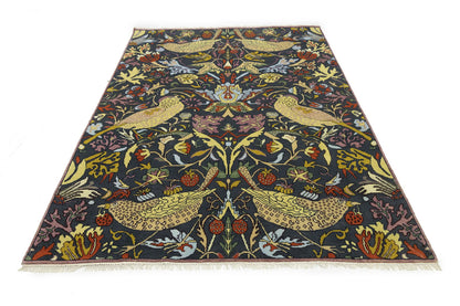 One-Of-A-Kind Birds Design Chobi Oriental Rug