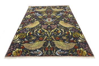 One-Of-A-Kind Birds Design Chobi Oriental Rug