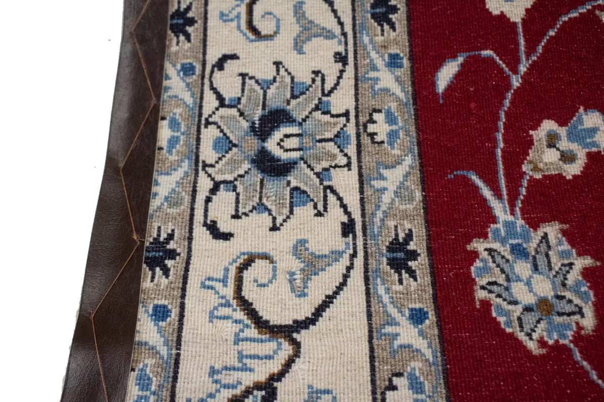 4X7 Ft Handmade Red Oriental Rug Classic