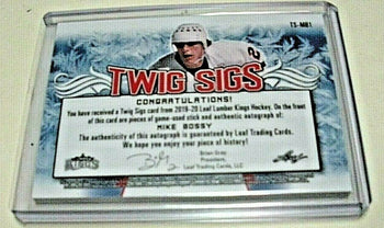 Mike Bossy 2020 Leaf Lumber Kings Game Used Dual