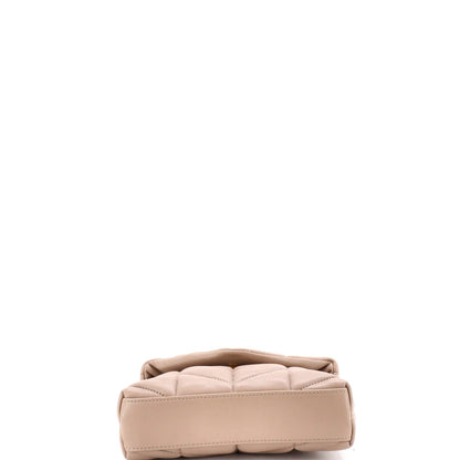Saint Laurent Loulou Puffer Clutch Leather Small