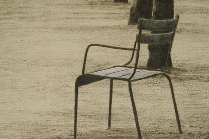 Harold Altman Lithograph Chair 1980 Signed Limited Edition Us Landscape Framed