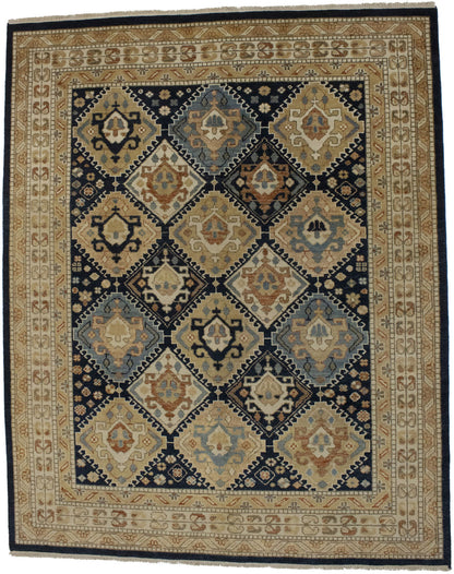 Rare Handmade Kazak Tribal Oriental Rug Geometric