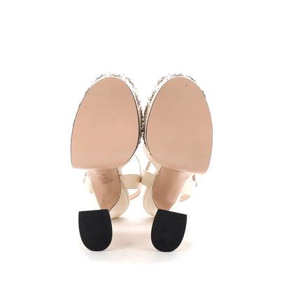 Gucci Women'S Janaya Gg Studded Platform Sandals Leather