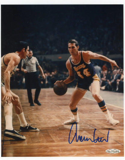 Jerry West Autographed 8X10 Basketball Photo (Upper Deck)