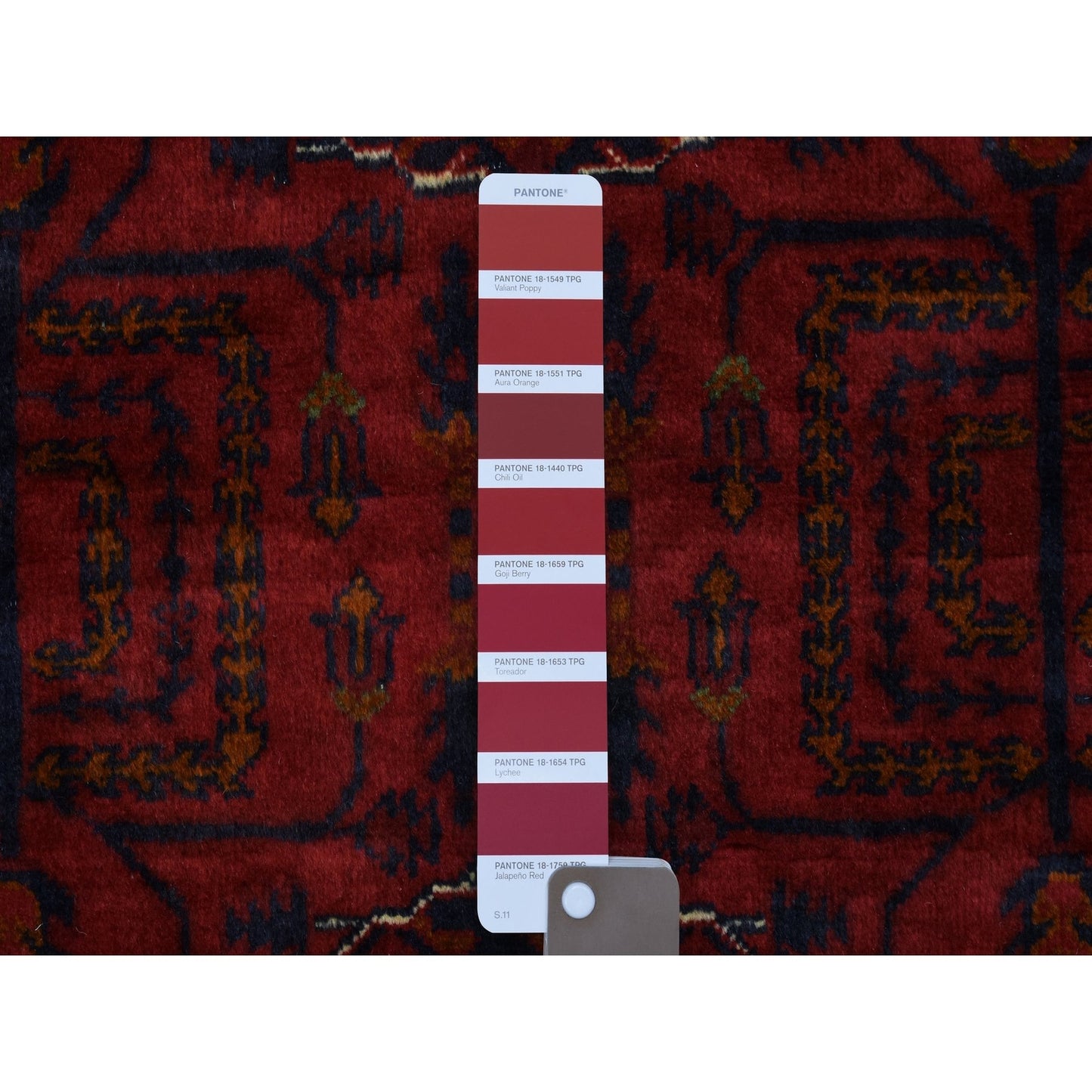 3'4"X4'9" Red Afghan Khamyab Soft And Shiny Wool Hand Knotted Rug