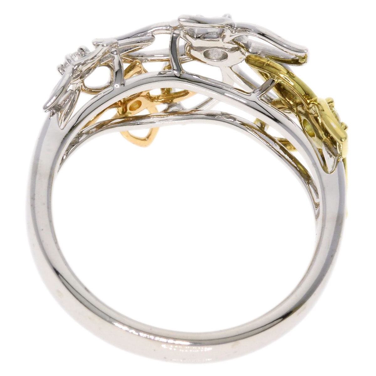 Tasaki   Ring Diamond Flower Motif K18 Yellow