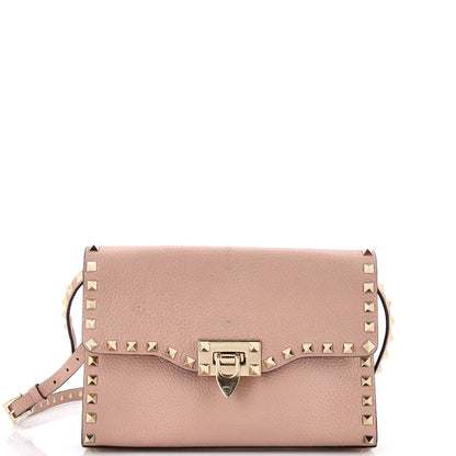Valentino Garavani Rockstud Flip Lock Flap Bag Leather Large