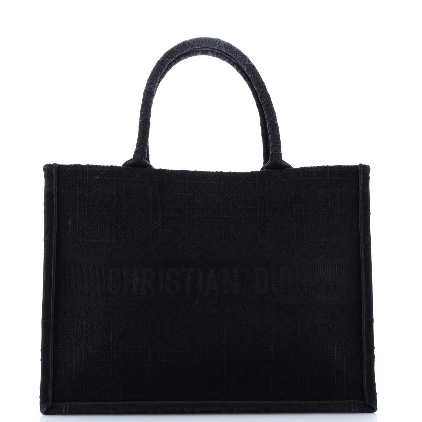 Christian Dior Book Tote Cannage Embroidered Canvas Medium