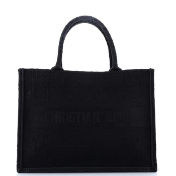 Christian Dior Book Tote Cannage Embroidered Canvas Medium
