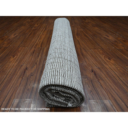 12'2"X15'2" Ivory Hand Knotted Moroccan Weave Oversized Oriental Rug