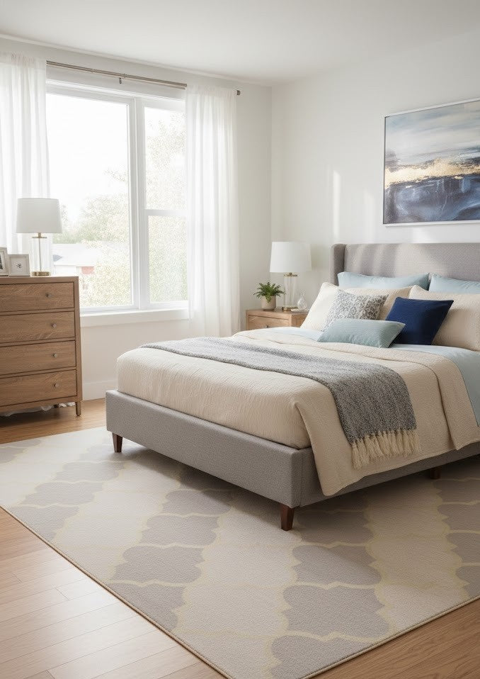 Hand Tufted 5x8 Pastel Modern Decor Rug for Bedroom Carpet