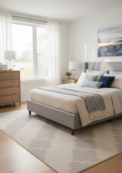 Hand Tufted 5x8 Pastel Modern Decor Rug for Bedroom Carpet
