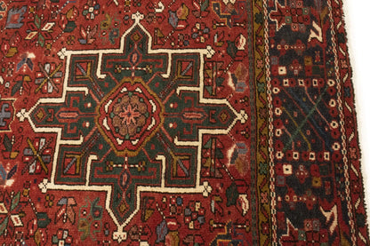 Handmade Vintage Tribal Geometric Area Rug Rusty