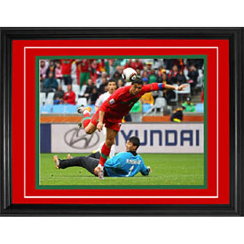 Cristiano Ronaldo Framed Ball Behind Back Portugal Vs North Korea 11X14 Photo