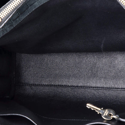 Saint Laurent Sac De Jour Nm Bag Crocodile Embossed Leather Small
