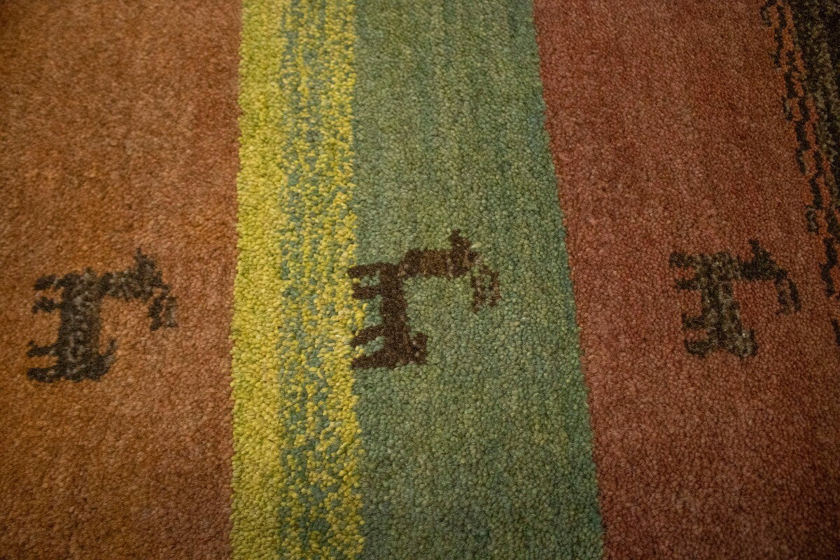 3'3X4'9 Ft Handmade Modern Gabbeh Oriental Rug