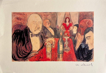 Edvard Munch Lithograph Coa Numbered A Hand