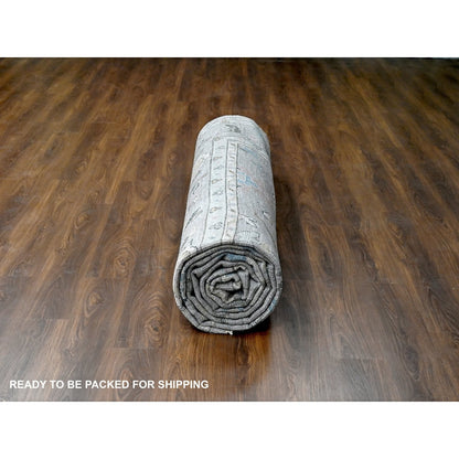 12'X17'10" Light Gray Oushak Wool Hand Knotted Oversize Oriental Rug