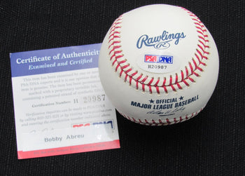 Bobby Abreu Signed/Auto Yankees 100Th Oml Baseball Psa/Dna 186976