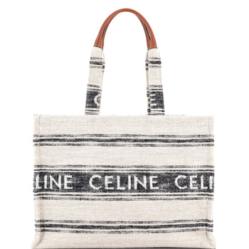 Celine Cabas Thais Tote Striped Jacquard Textile Large