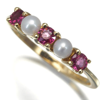 Tiffany&Co. Ring Pearl 3.0Mm Ruby Us5 18K 750 Yellow Gold