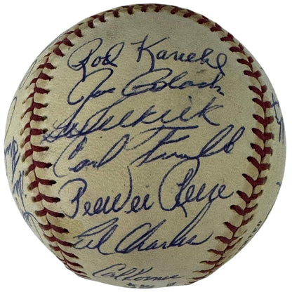 Old Timers Autographed Official National League Baseball