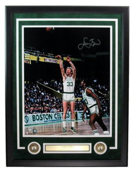 Larry Bird Hof Signed/Auto 16X20 Photo Boston Celtics Framed Jsa 189441