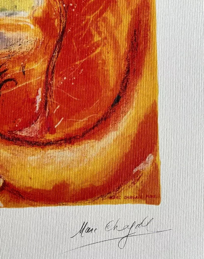 Marc Chagall Lithograph Coa Hand Numbered Signed Limited