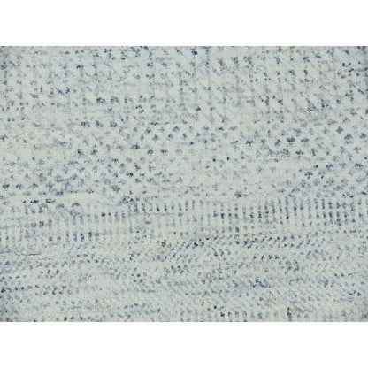 10'1"X14' Shoreline Gray Grass Design Hand Knotted 100% Wool Oriental Rug