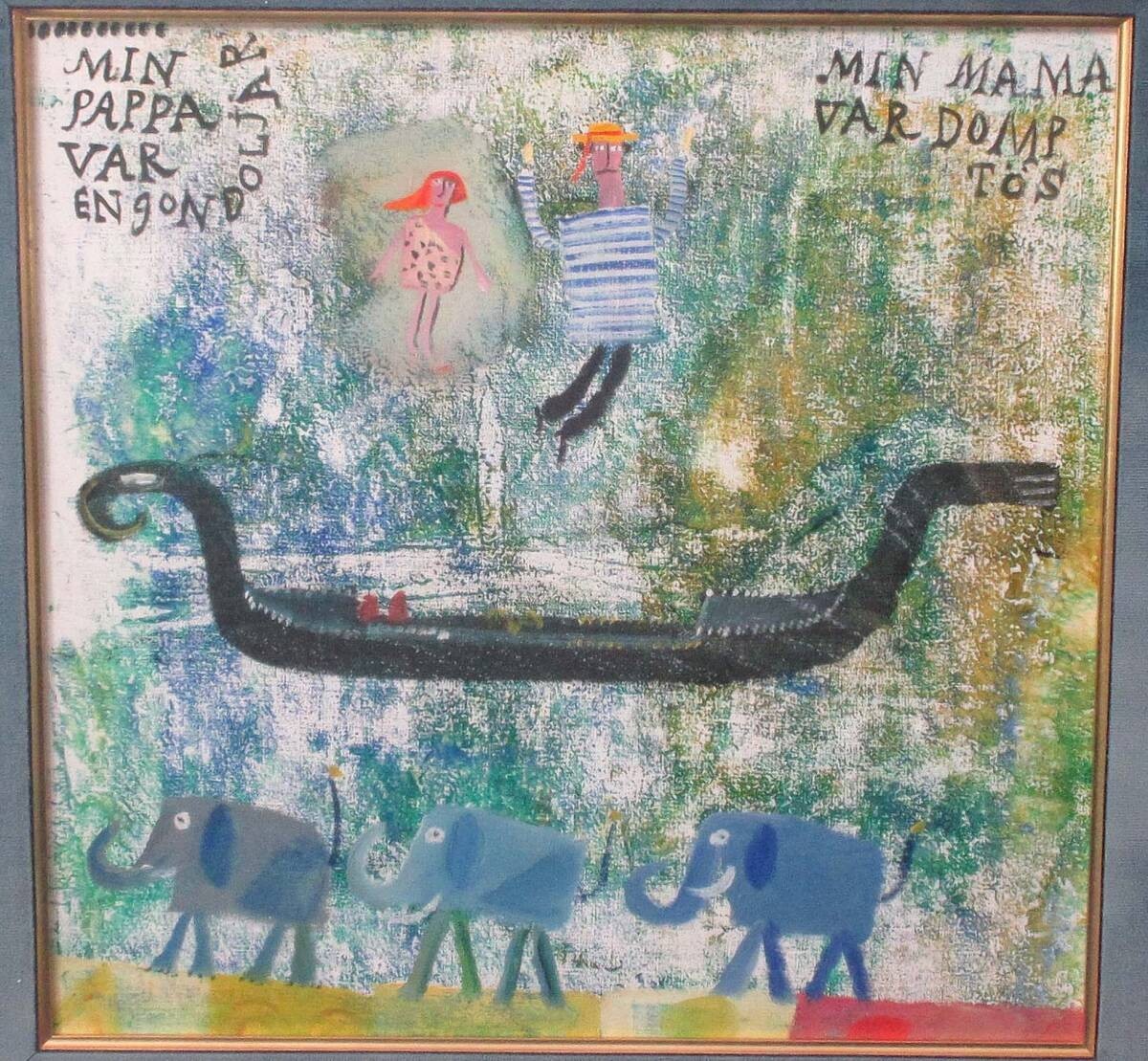 Madeleine Pick "Gondola" Original Oil Painting On Canvas Signed Fantasy Art