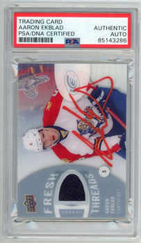 Aaron Ekblad Autographed 2014-15 Upper Deck Fresh Threads #Ft-Ae Psa Authentic A