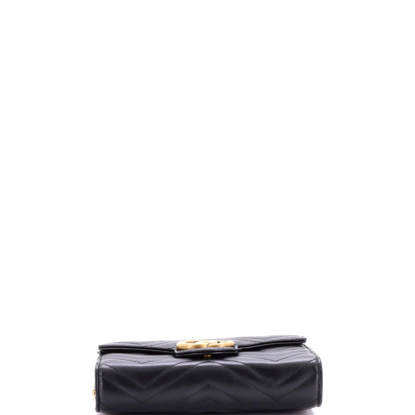 Gucci Gg Marmont Chain Wallet Matelasse Leather Mini