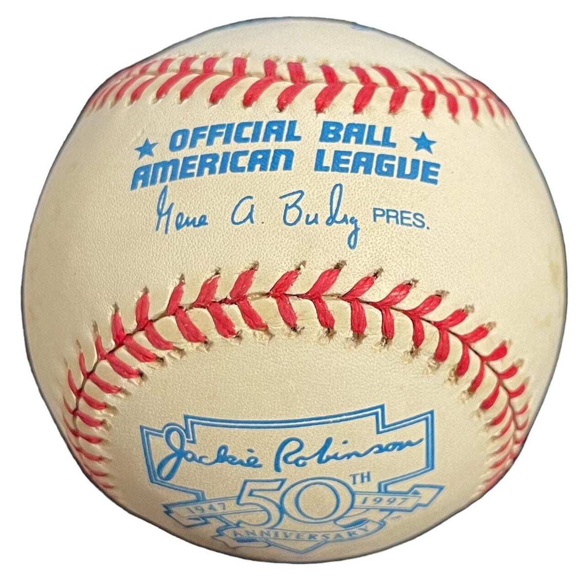 Signed Jackie Robinson Basebal 50th Anniversary Duke of Flatbush