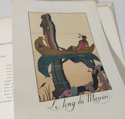 George Barbier Falbalas et Fanfreluches 1923 Art Deco Fashion Plates Colette