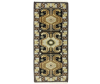 Handmade Serapi Oriental Rug Geometric Design