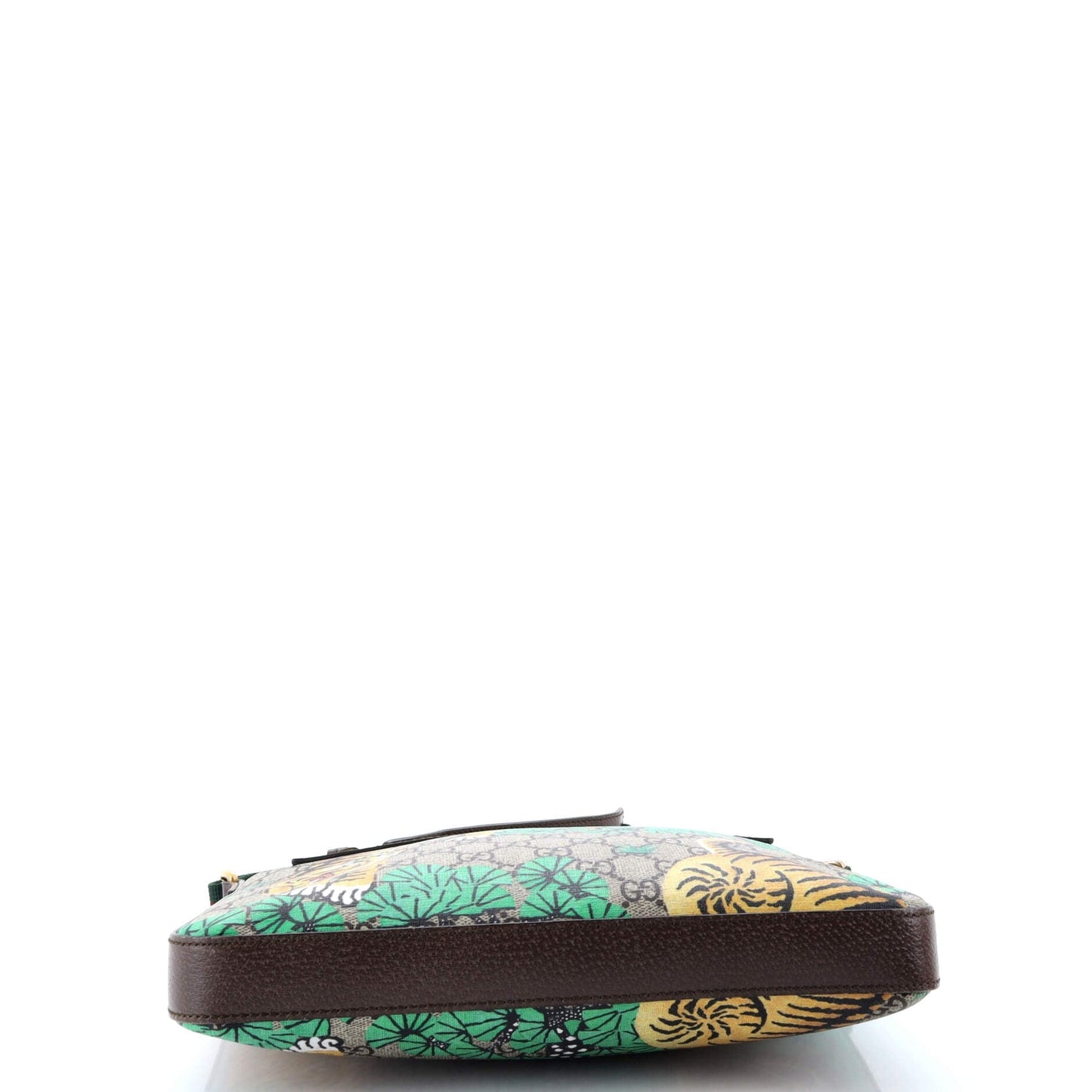 Gucci Front Zip Messenger Bengal Print Gg Coated Canvas Medium