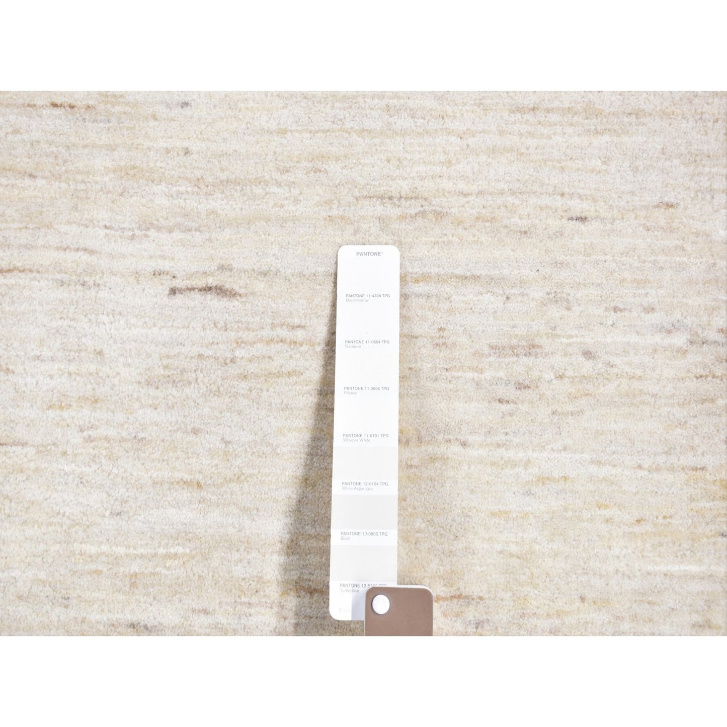 8'7"X12' Ivory Modern Wool Gabbeh Design Hand Knotted Oriental Rug