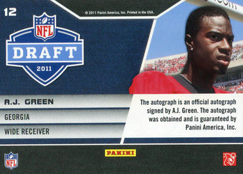 Aj Green Autographed 2011 Panini Prestige Rookie