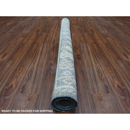 6'4"X9'2" Charcoal Black With Anatolian Design Wool Hand Knotted Rug
