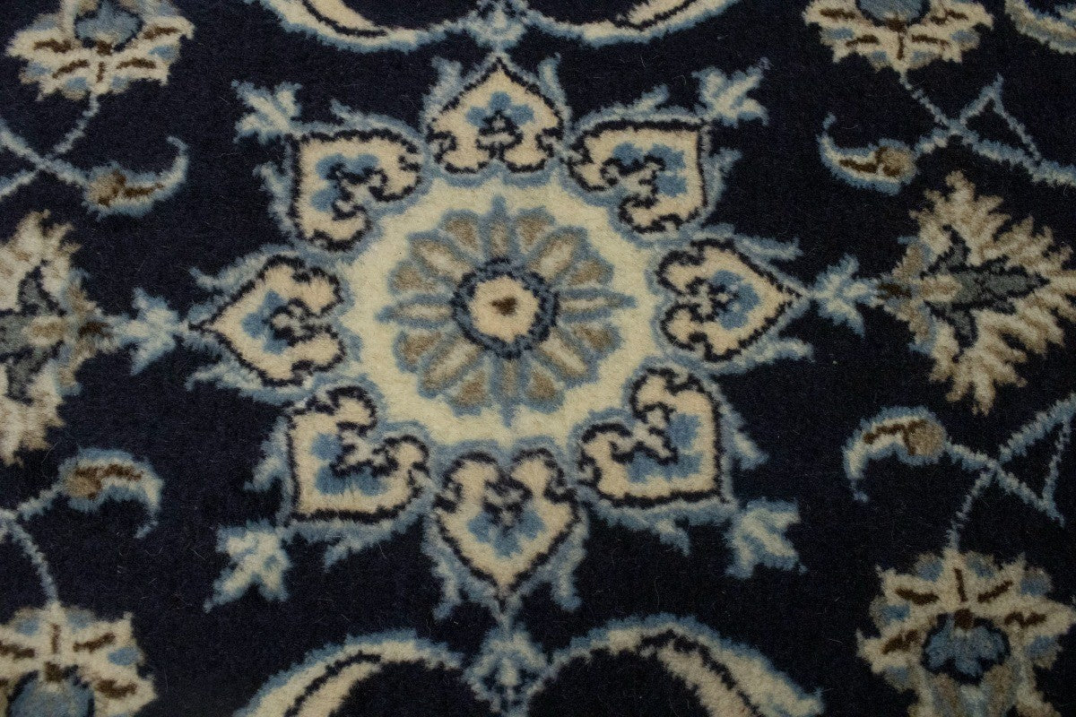 Nain Oriental Rug Small Classic Navy Floral Design Thick Pile Carpet 2'3X4'7 ft